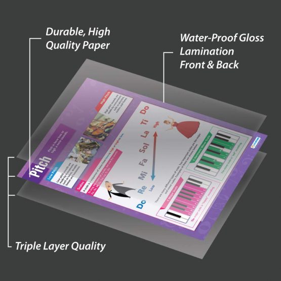 Voice Pitch | Music Posters | Laminated Gloss Paper measuring 850mm x 594mm (A1) | Music Charts for the Classroom | Education Charts by Daydream Education - Image 3