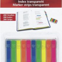 Brunnen 1055886 Index tabs (neon Transparent, Residue-Free, Removable, 200 Index tabs)