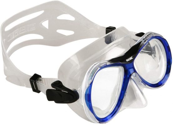 Seac Capri MD bi-lenses mask smaller size ideal for diving, snorkeling and swimming