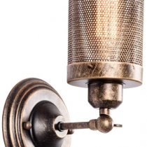 Industrial Wall Light, LULING Steampunk Metal Net Lampshade Interior Vintage Wall Lamp Adjustable Socket for Garage Gate Porch Hallway（NO Bulb）