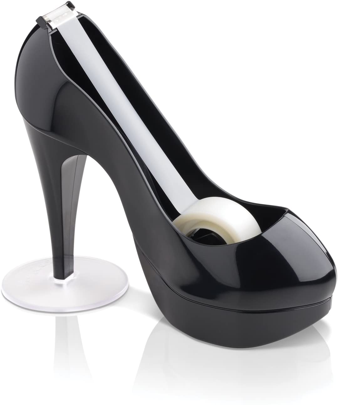 Scotch Black Shoe Tape Dispenser C30 + Scotch Magic Tape, 1 Roll, 19 mm x 8.89 m, schwarz, 175 x 67 mm