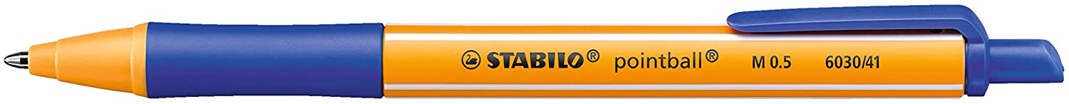 STABILO Pointball Retractable Ballpoint Pen 79% Recycled Plastic (Box of 10 Blister Packs of 2) Blue/Black - Image 2