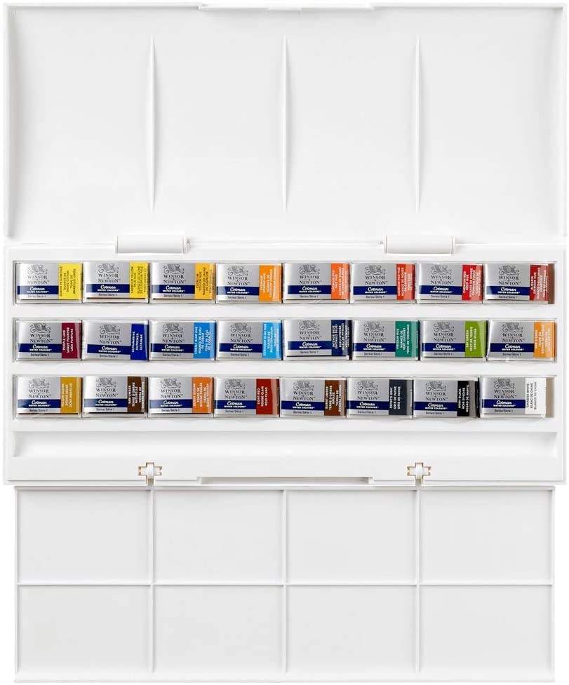 Winsor & Newton, Cotman Watercolour, 'Whole Pan Studio Set' , 24 x Whole Pans, 24 Colours - Studio Set - Image 2