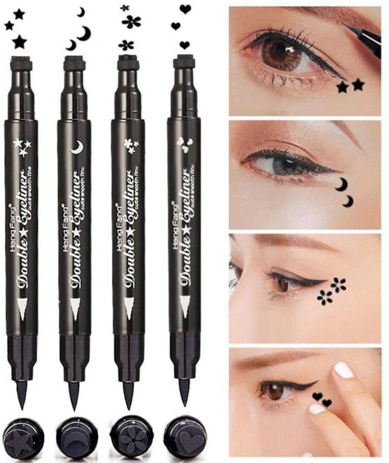 Dsaren Eye Liner Waterproof black liquid Eyeliner Stamp Long Lasting for Sensitive Women Girls Eyes 4PCS - Image 2