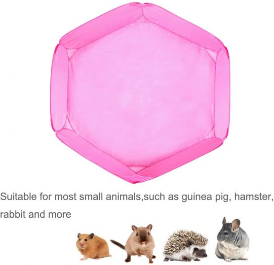 Small Animal Playpen Guinea Pig Playpen Hamster Play Pens Pet Indoor Runs Exercise Playground Portable Pop Up Yard Fence for Rabbits, Chinchillas, Hedgehogs - Image 3