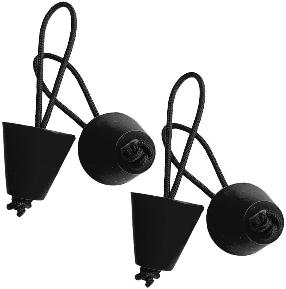 Yundxi Kayak Scupper Plug Kit Canoe Drain Holes Stopper Bung Fit all holes between 3/4" to 1.5", Black - Image 2
