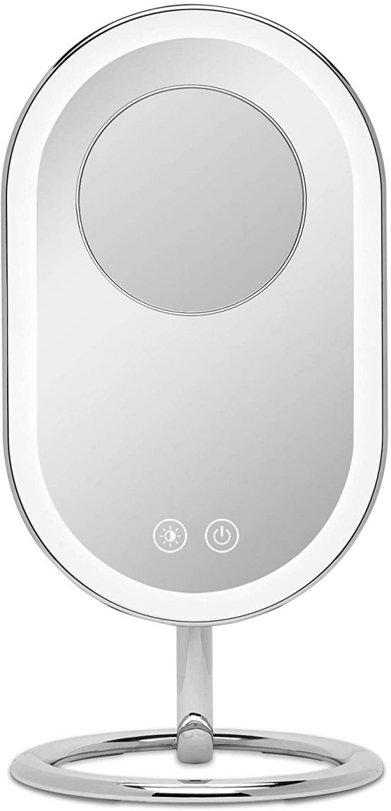 Fancii Lara Detachable 10X Magnifying Mirror, Magnetic Attachment - Compatible with Fancii Vera Vanity Mirrors (not included) (Silver) - Image 2