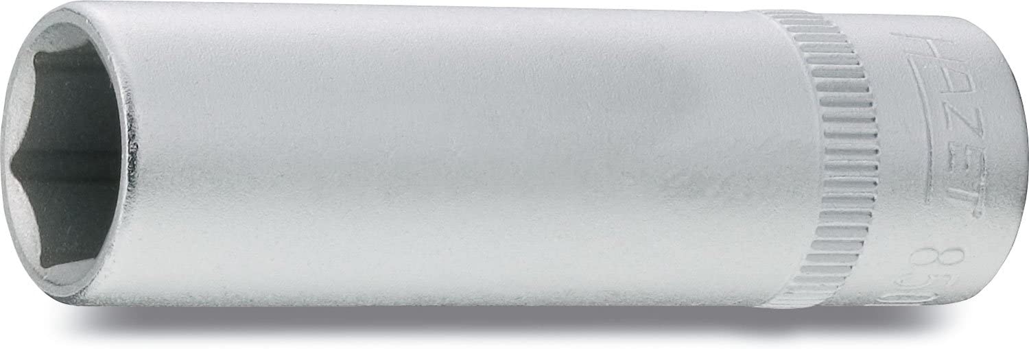 HAZET 850LG-10 50 mm 6-Point Hexagon Traction Profile Socket - Chrome-Plated, Schlüsselweite: 10 mm