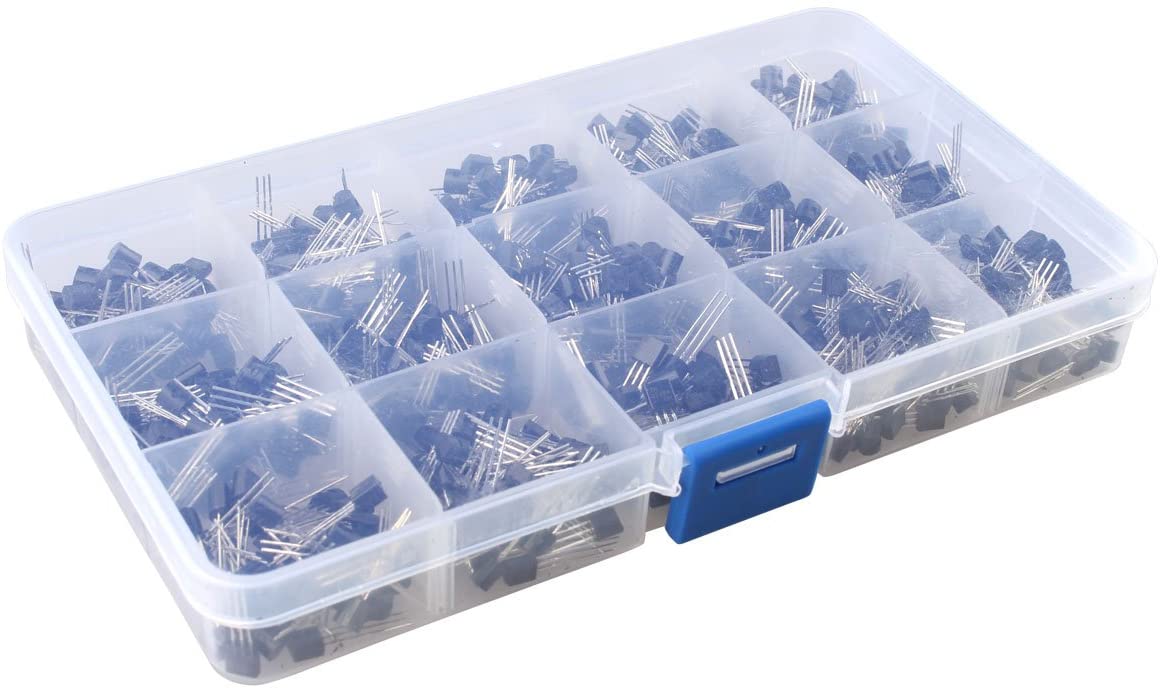 HALJIA 600Pcs 15 Kinds of Transistor TO-92 NPN PNP 40~160V 50~600mA NPN PNP Assortment Kit Set - Image 4