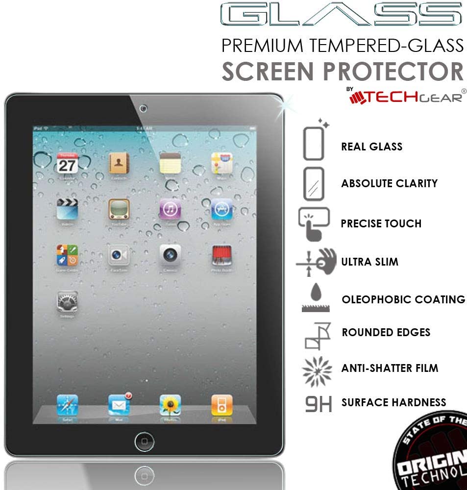 TECHGEAR Screen Protector for iPad 4/3/2, GLASS Edition Tempered Glass, 1 Pack, Transparent - Image 2