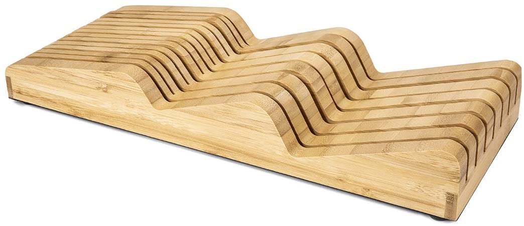 Robert Welch Signature Bamboo Knife Drawer Unit. Made from Durable Bamboo with Capacity to Store 13 Knives