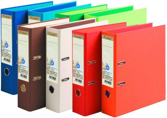 Exacompta Forever Prem'Touch Lever Arch File, A4, 80 mm Spine, 2 Rings - Assorted Colours, Pack of 10 - Image 2