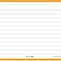Flash Cards by Oxford, Ruled with Orange Frame,Double-Sided, A6, Pack of 80 Cards