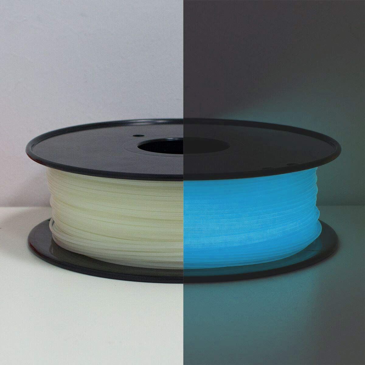 GEEETECH Filament 1.75mm, 3D Printer Filament, Filament 3D Printing Materials for 3D Printer, Glow in The Dark Blue