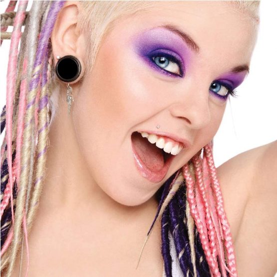 50Pcs Ear Stretchers Kit Body Piercing Jewelry, Taper Kit, 1.6mm - 12mm 18 Pcs Acrylic Tapers with Double O- Rings, 14Pcs Silicone Flared Tunnels, 18 Pcs Acrylic Plugs with Double O-Rings (Purple) - Image 4