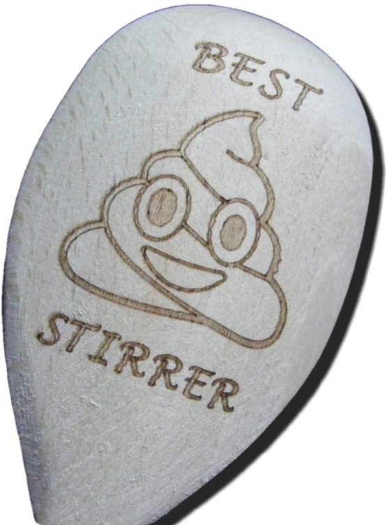 FastCraft BEST SHIT STIRRER WOODEN BAKING SPOON PRESENT BIGGEST GREATEST GIFT