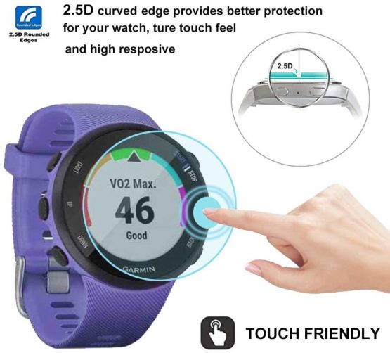 Maxhood for Garmin Forerunner 45/ 45S Tempered Glass Screen Protector, (2pack) Ultra-Thin 9H Hardness Scratch Resistant Screen Protector Film forGarmin Forerunner 45/ 45S - Image 3