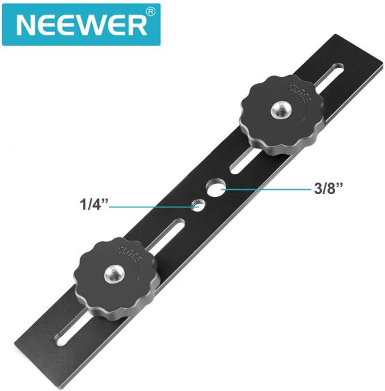 Neewer 8″/20.3cm Dual Camera Mount Tripod Bracket for 3D Stereo Stereoscopic Photography - Image 2