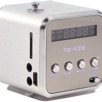 Zerone Digital Speaker Mini Speaker Music Player FM Radio Stereo MP3 MP4 Music Player PC Fashion Support TF Card USB Disk FM (Silver)