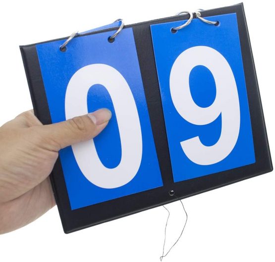 GOGO Set of 2 Portable Table Top Scoreboards, 1 Blue 1 Red - Image 2