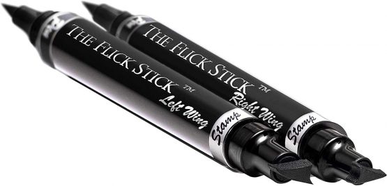 Eyeliner Stamp – Wingliner by Lovoir Black, waterproof, smudgeproof, winged long lasting liquid eye liner pen, Vamp style wing, 2 Pens In A Pack (8mm Mini, Midnight Black) - Image 4