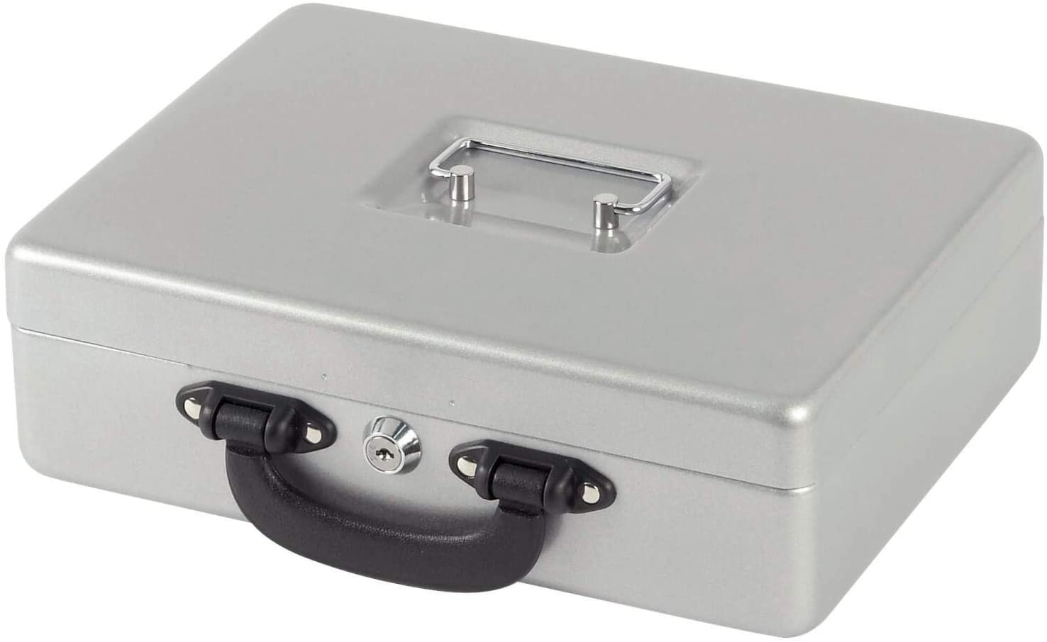 Maul Box with Counting Insert, Steel, Euro Insert, Security Cylinder Lock, 300 x 245 x 93 mm, Silver, 30 x 24,5 x 9,3 cm