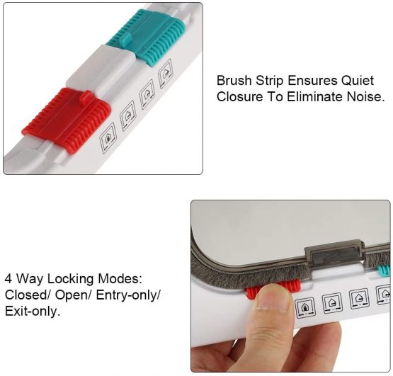 Cat Flap Door 4 Way Locking Cat Flap Door Pet Flap Dog Door In & Out Safe Pet Door for Cat and Small Dogs Doggies Puppy Animals (Size S) - Image 4