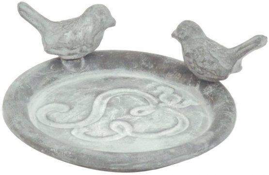 Fallen Fruits Pot Saucer with Birds - Grey