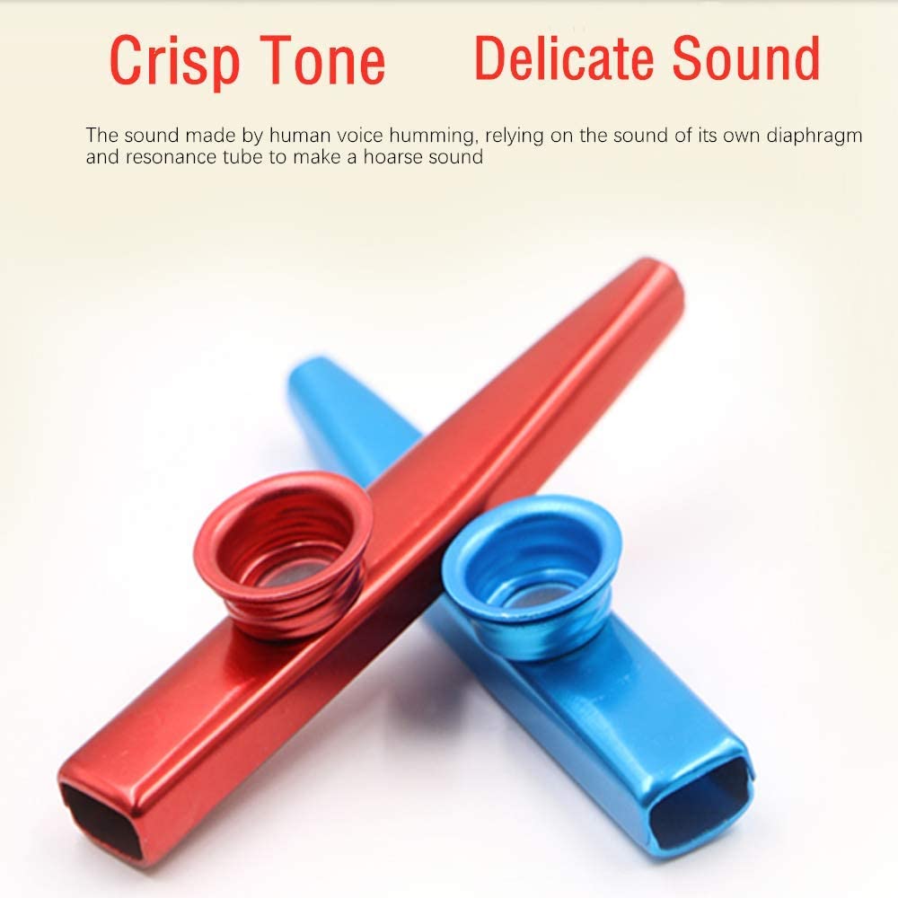 moinkerin 6 Pieces Kazoo Metal Kazoos for Kids Kazoo Instrument for