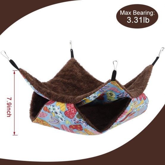 YOUTHINK Warm Small Animal Hammock Cotton Sleeping Nest with Soft Comfortable Luxury Double Layers for Your Samll Pets of Hamster/Parrot/Ferrets - Image 3