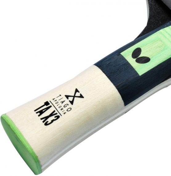Butterfly Tiago Apolonoa TAX3 Table Tennis Bat - ITTF Approved 1.5mm Pan Asia Rubber - Image 4