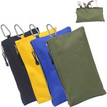 Canvas Tool Zipper Pouches, 4pcs Heavy Duty Tool Bags Sturdy Utility Bags with Tough Metal Carabiner (18 x 30cm)