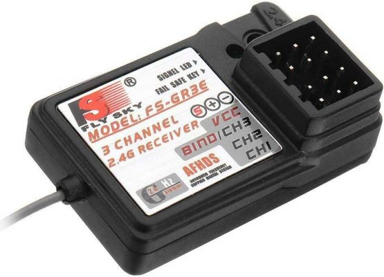 Yangers 2.4GHz RC Receiver for Car Boat, FS-GR3E 3-Channel 3CH Receiver for Fs-GR3C GT3B GT2 GT2E GT2G FS-T4B FS-i4 GT6B FS-i6 Transmitter