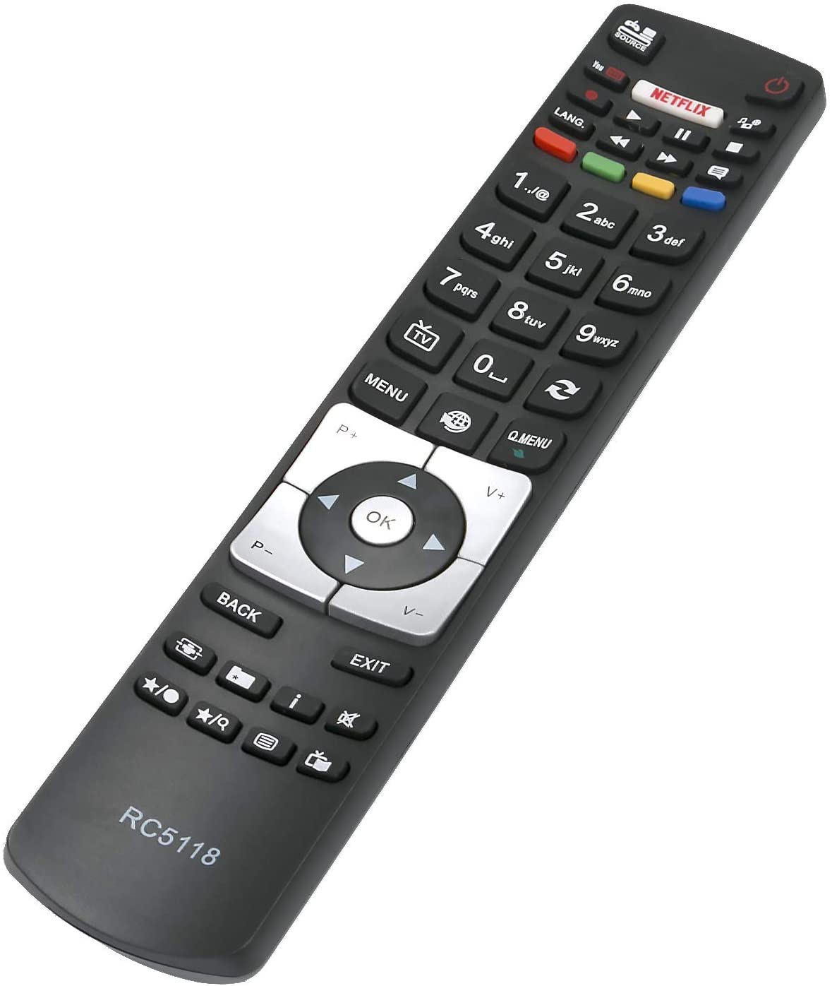 VINABTY RC5118 Remote Control Compatible for Hitachi Digihome Alba Polaroid FINLUX Bush ED3202HD ED4300FHD LCD32880HDF 42HZC663D 40HE1511-B 55HGW69-H 32HB1S66I 42HZC66T3D 40HE1511-W - Image 3