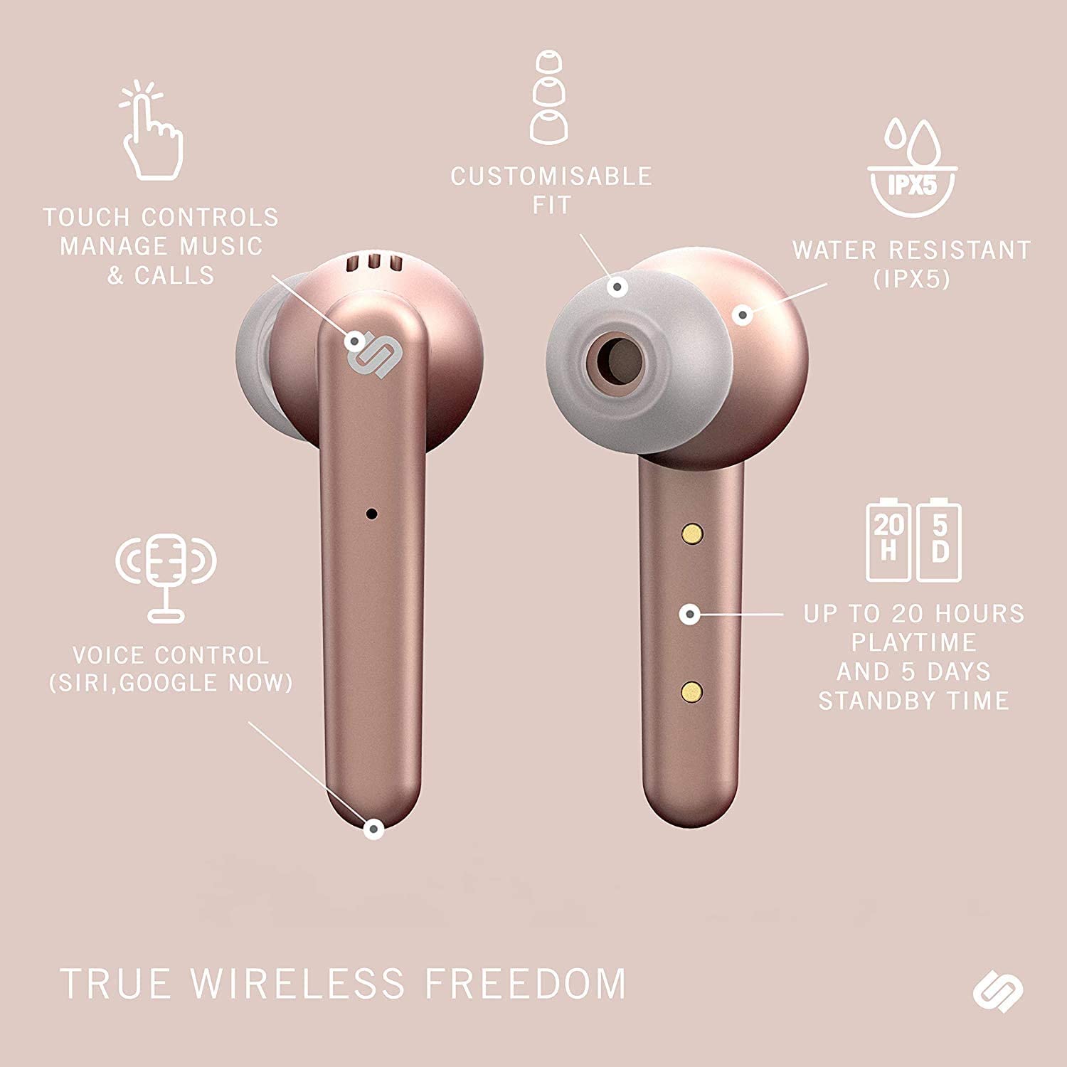 Urbanista Paris True Wireless Earphones 20H Playtime Wireless Charging Case, Bluetooth 5.0 - Image 3