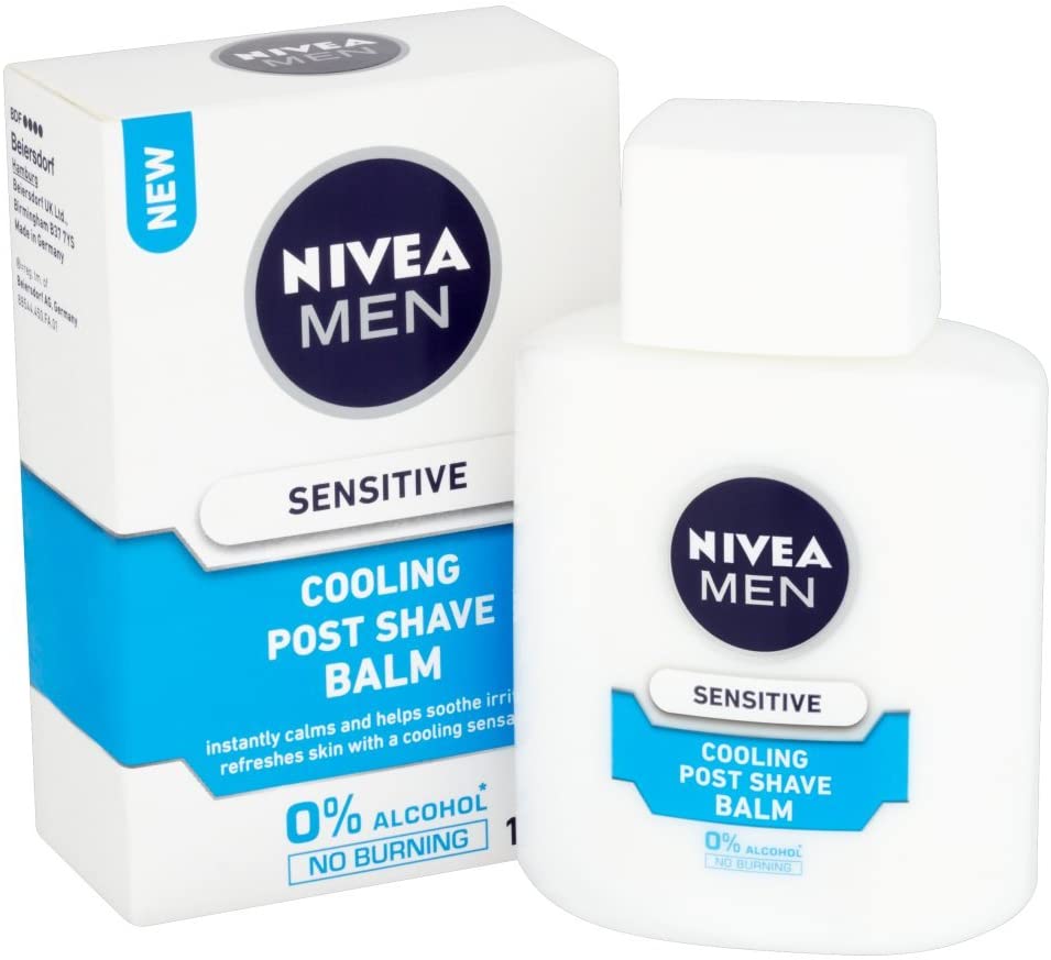 NIVEA MEN Sensitive Cool Post Shave Balm (100ml), After Shave Balm for Men With Cooling Effect Men's Skin Care - Image 2