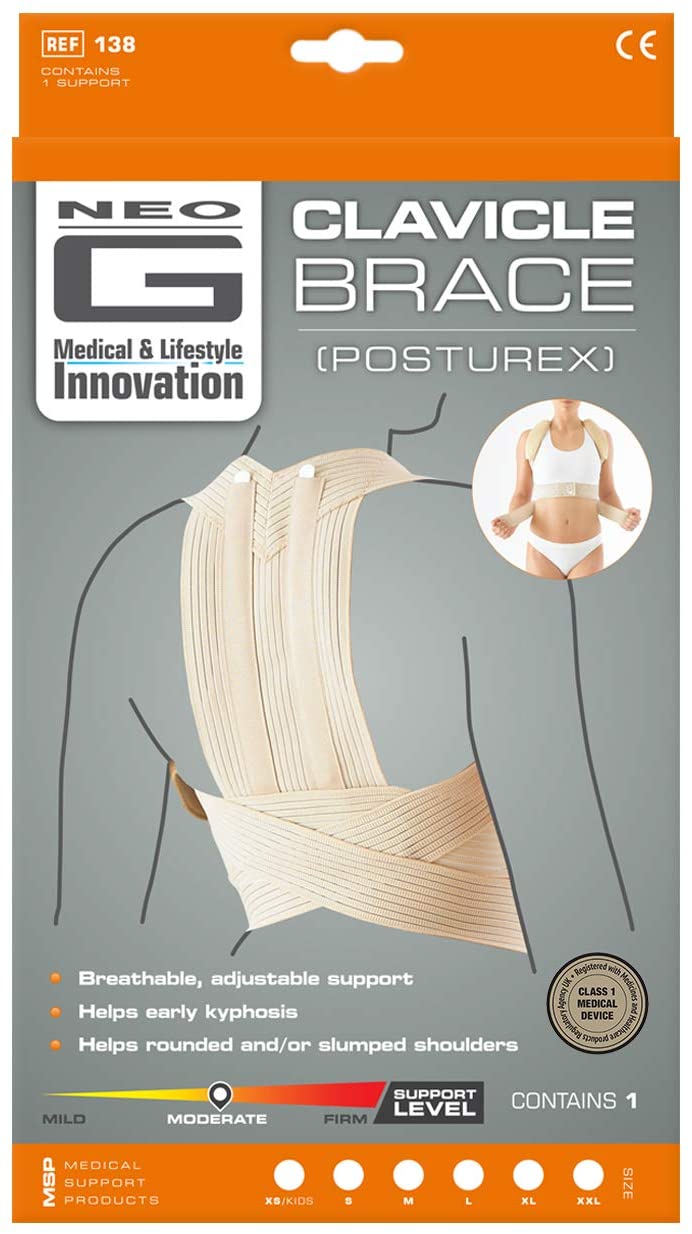 Neo-G Clavicle Brace, Back Support for Posture Correction Early Kyphosis, Rounded Shoulders, Pain Relief, Muscular Aches - Image 2