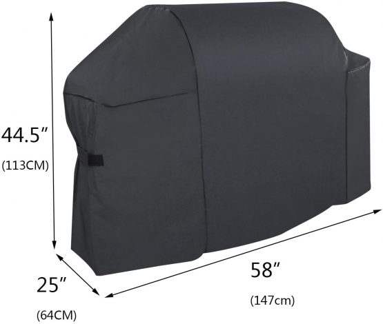 GFTIME 7130 Grill Cover for Weber Genesis II 3 Burner Grill and Genesis 300 Series, Heavy Duty 58 Inches BBQ Grill Cover for Weber Genesis 310/ Genesis 330/ Genesis II 310 (147L x 63W x 113H CM) - Image 3