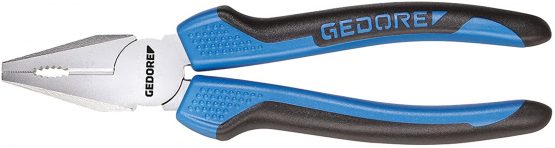 GEDORE Combination pliers for cutting/holding/twisting, Long cutting edges, Dual-material grips, European pattern, Length 160 mm, 8245-160 JC