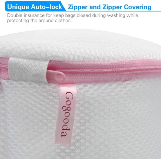 GOGOODA Bra Wash Bag,4PCS Mesh Laundry Bags for Bras/Underwears/Socks - Image 4