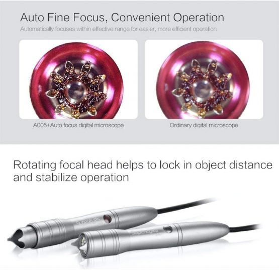 Supereyes A005+ 5.0MP 1 ~ 500X Fine-Auto Focus Handheld USB Digital Microscope Loupe Magnifier with LED Metal Stand - Image 4