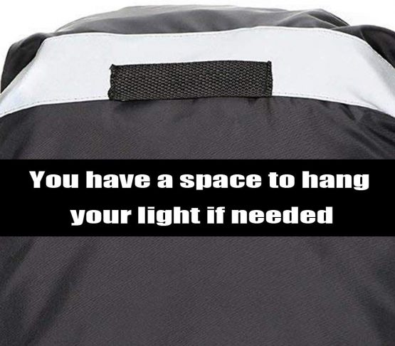 High Vis Waterproof Backpack Rucksack Cover Bag Rain Cover with Reflective Strip for Cycling, Running, Hiking (20-40L, Black) - Image 2