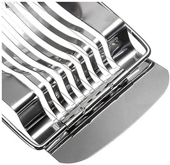 Steel Wire Egg Slicer 2pcs Egg Cutter Silver for Sandwich and Salad Slice Hard Boiled Eggs Quickly and Effectively - Image 4