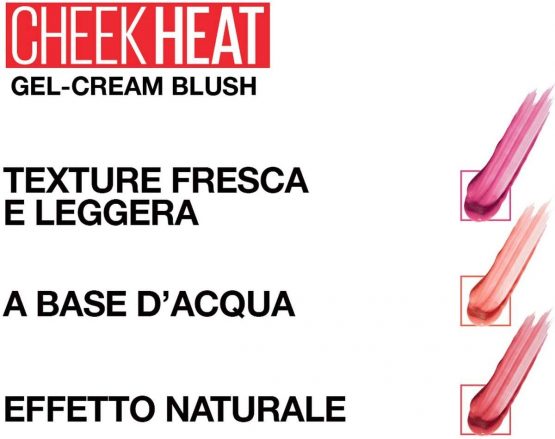 Maybelline Blusher Cheek Heat Water Infused Hydrating Gel Sheer Blusher 25 Fuchsia Spark - Image 4