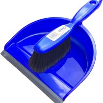 JANTEX Abbey Plastic Dustpan and Soft Brush Set, Blue