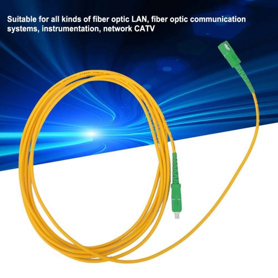 2PCS Fiber Optic Patch Cord,3m Fiber Optic Cable SC/APC-SC/APC-SM-G652D OS2,Single Mode Single Core Fiber Jumper - Image 3