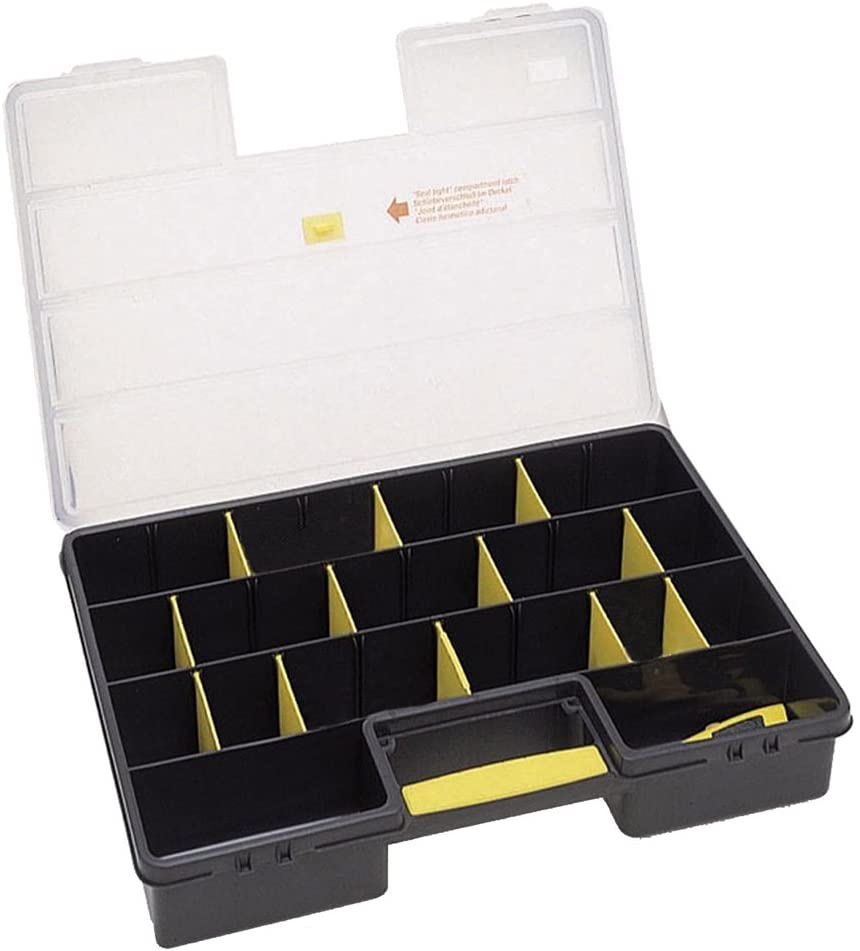 STANLEY 199 Storage Organiser Durable Clear Lid, 1-92-762, Multi-colour, 45,7 x 32,7 x 7,9 cm