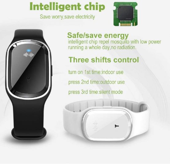 N3 ZELEK Mosquito Repellent Bracelet Mosquito Bands NEWEST CHIP Insect Repellent Bands Ultrasonic Pest Repeller Wrist Band Pest Control Repellent Bracelet Anti Mosquito Wristband Smart Insect Watch - Image 2