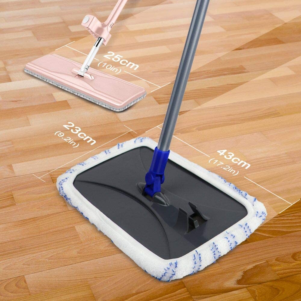 MASTERTOP Microfibre Flat Mop, Extended Wet Dry Large Floor Mop with 5 Reusable Pads & Telescopic Handle - Image 3