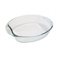 Pyrex Borosilicate Glass Oval Roaster with Easy Grip Handles, 30x21cm